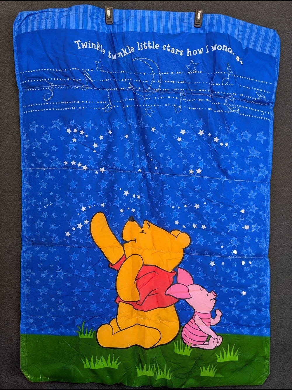 Vintage Disney Winnie The Pooh And Piglet Child’s Sleeping Bag 1990s